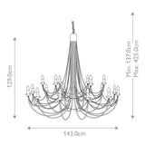 Elstead Carisbrooke 18 Light Chandelier