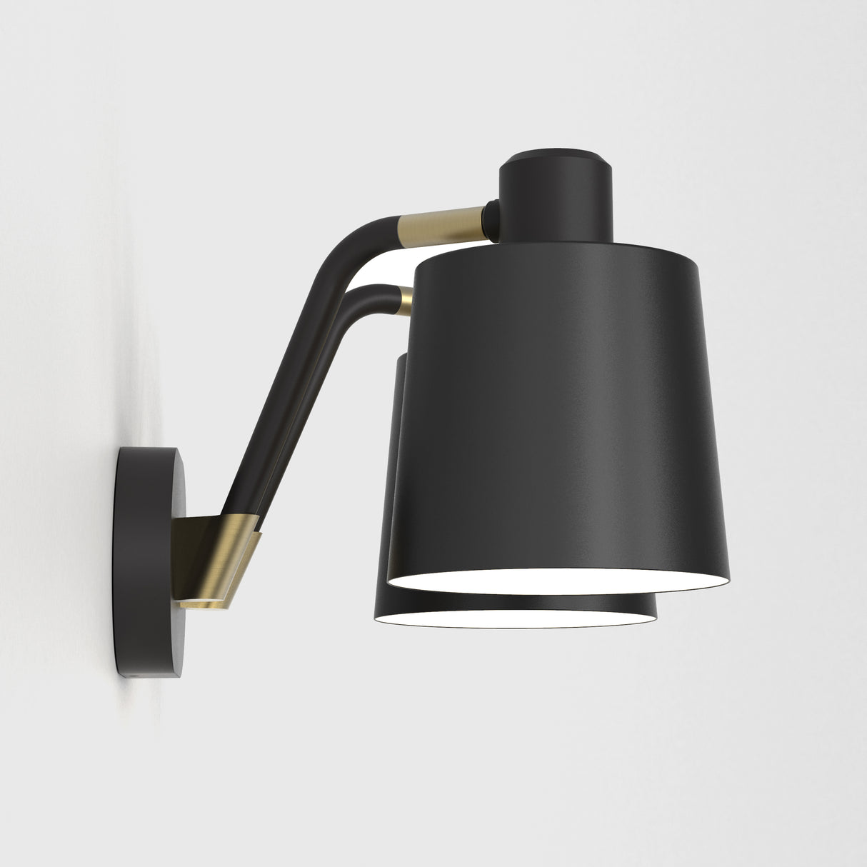 Astro Edward Twin Base Matt Black Interior Wall Light