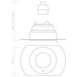 Astro Trimless Slimline Round Adjustable Fire-Rated Matt White Interior Downlight
