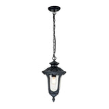 Elstead Chicago 1 Light Small Chain Lantern - Textured Black