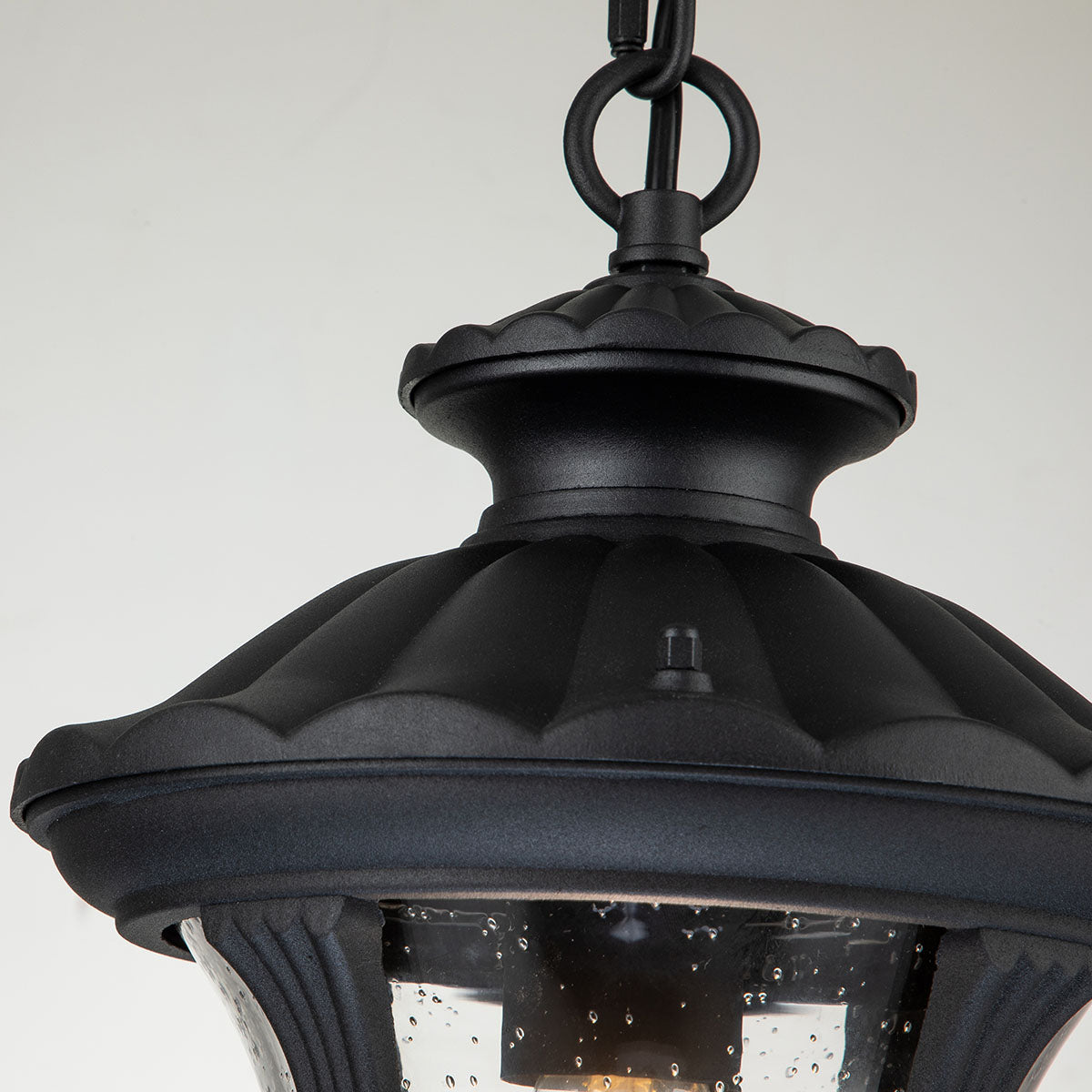 Elstead Chicago 1 Light Small Chain Lantern - Textured Black