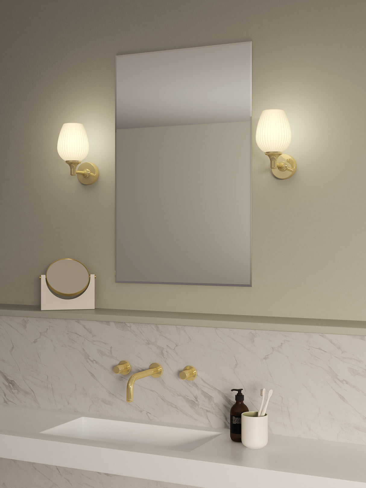 Astro Liberty Wall Polished Brass Bathroom Wall Light