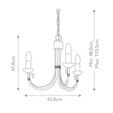 Elstead Chartwell 3 Light Chandelier