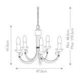 Elstead Chartwell 5 Light Chandelier