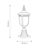 Elstead Cleveland 1 Light Small Pedestal Lantern