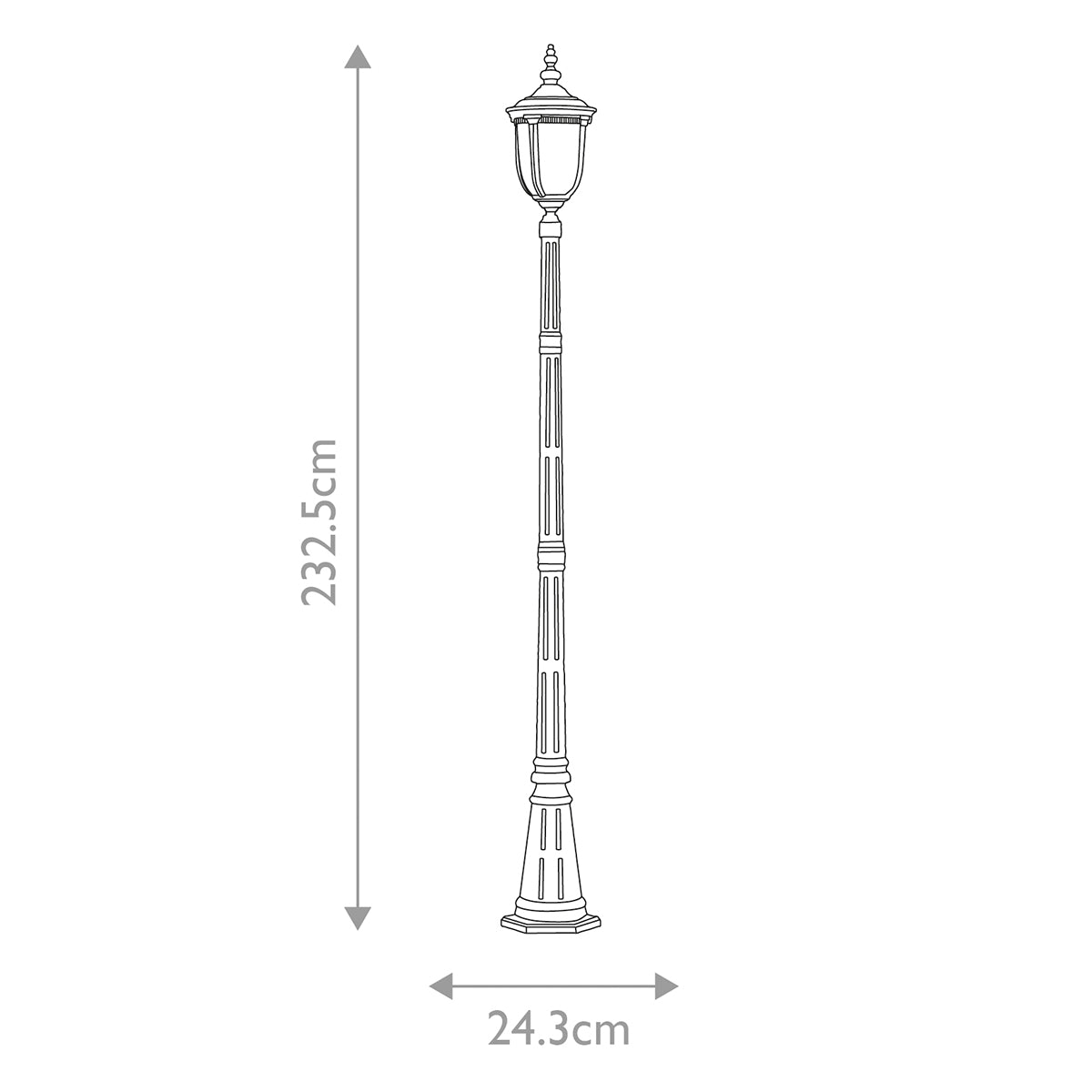 Elstead Cleveland 1 Light Single Head Lamp Post