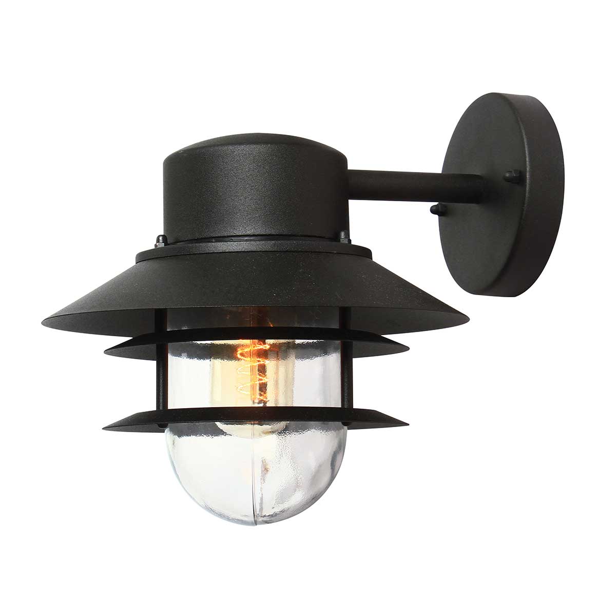 Elstead Copenhagen 1 Light Wall Lantern Black