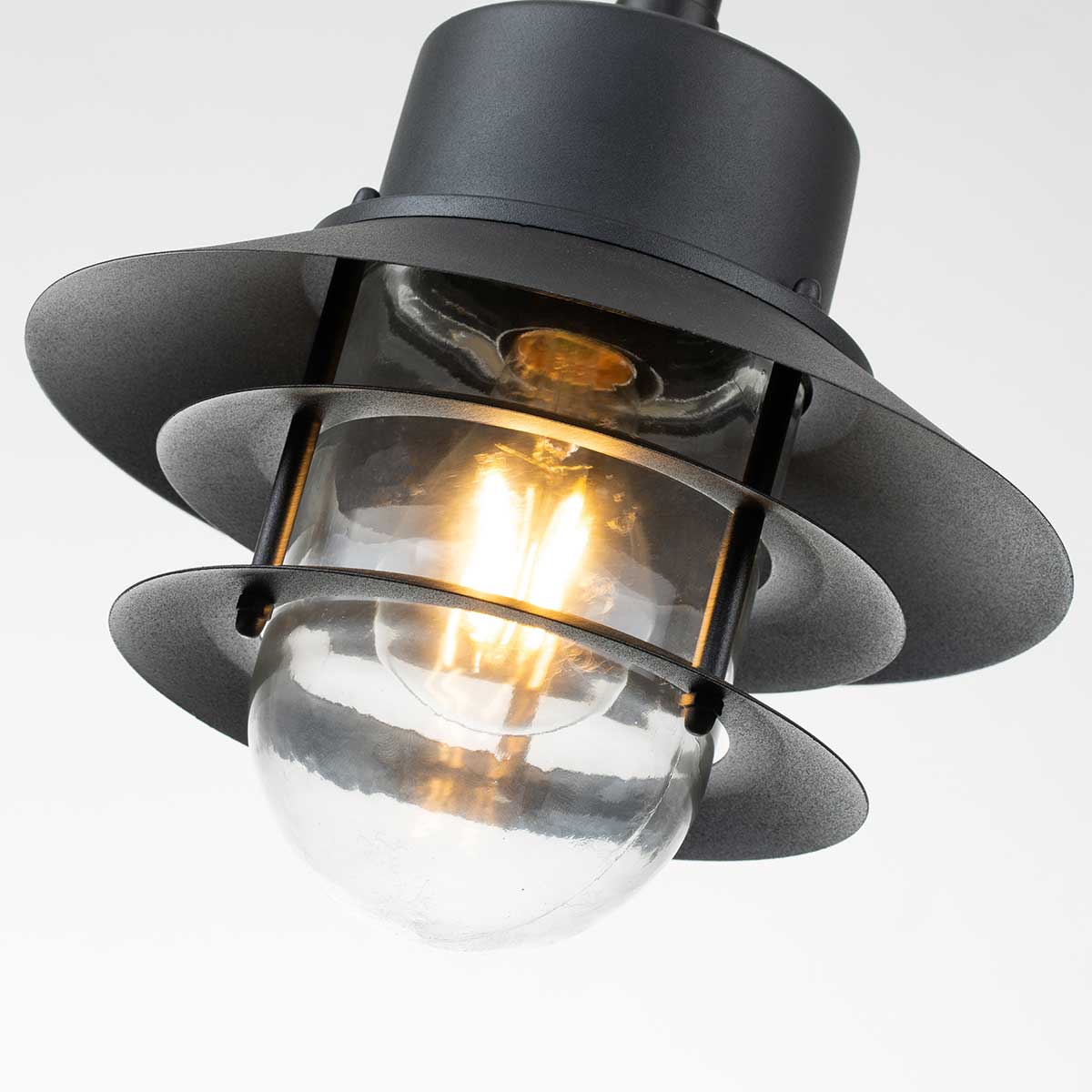 Elstead Copenhagen 1 Light Chain Lantern Black