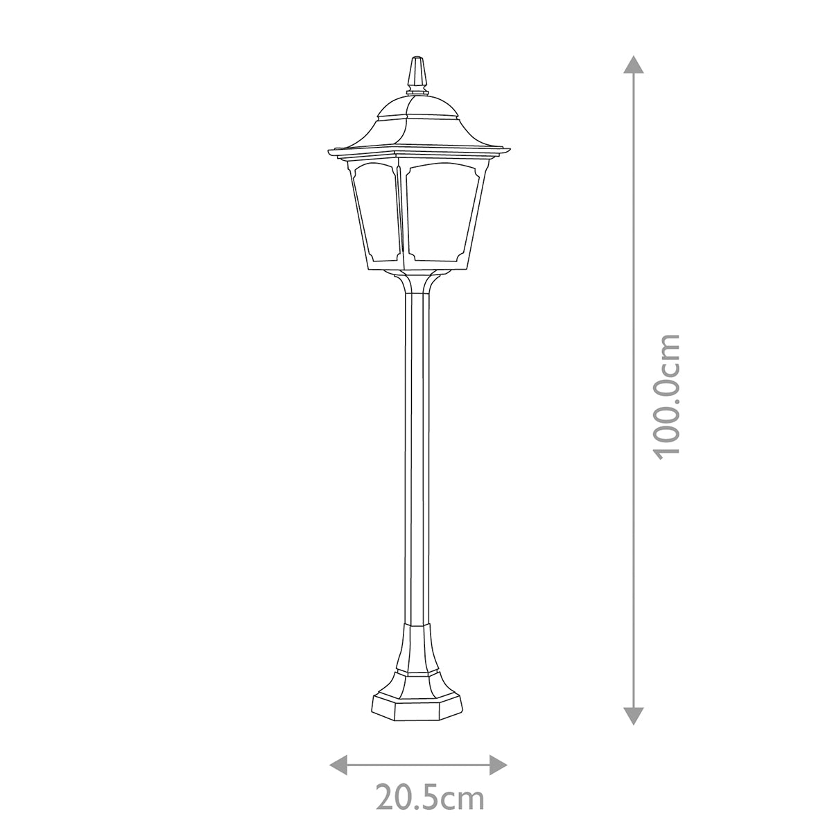 Elstead Chapel 1 Light Pillar Lantern