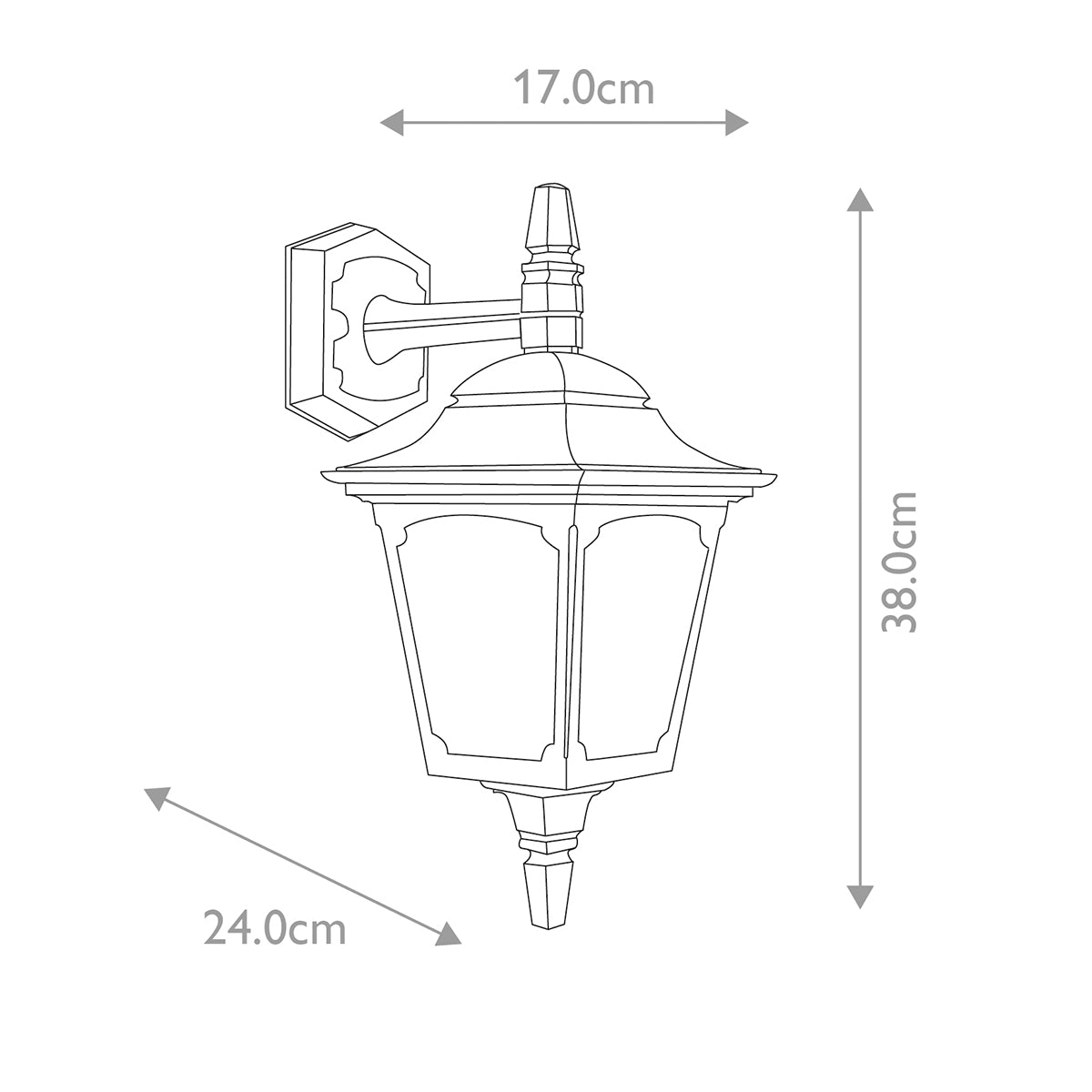 Elstead Chapel 1 Light Mini Down Wall Lantern