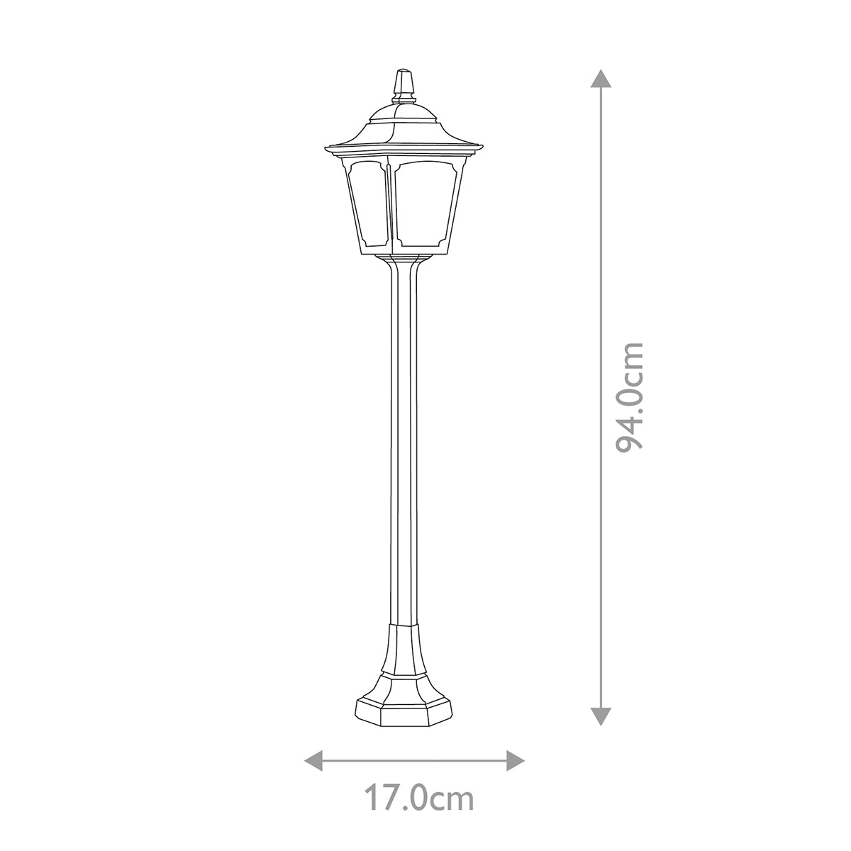Elstead Chapel 1 Light Mini Pillar Lantern