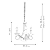 Elstead Christina 3 Light Chandelier