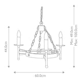 Elstead Cromwell 3 Light Chandelier