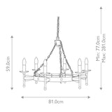 Elstead Cromwell 6 Light Chandelier