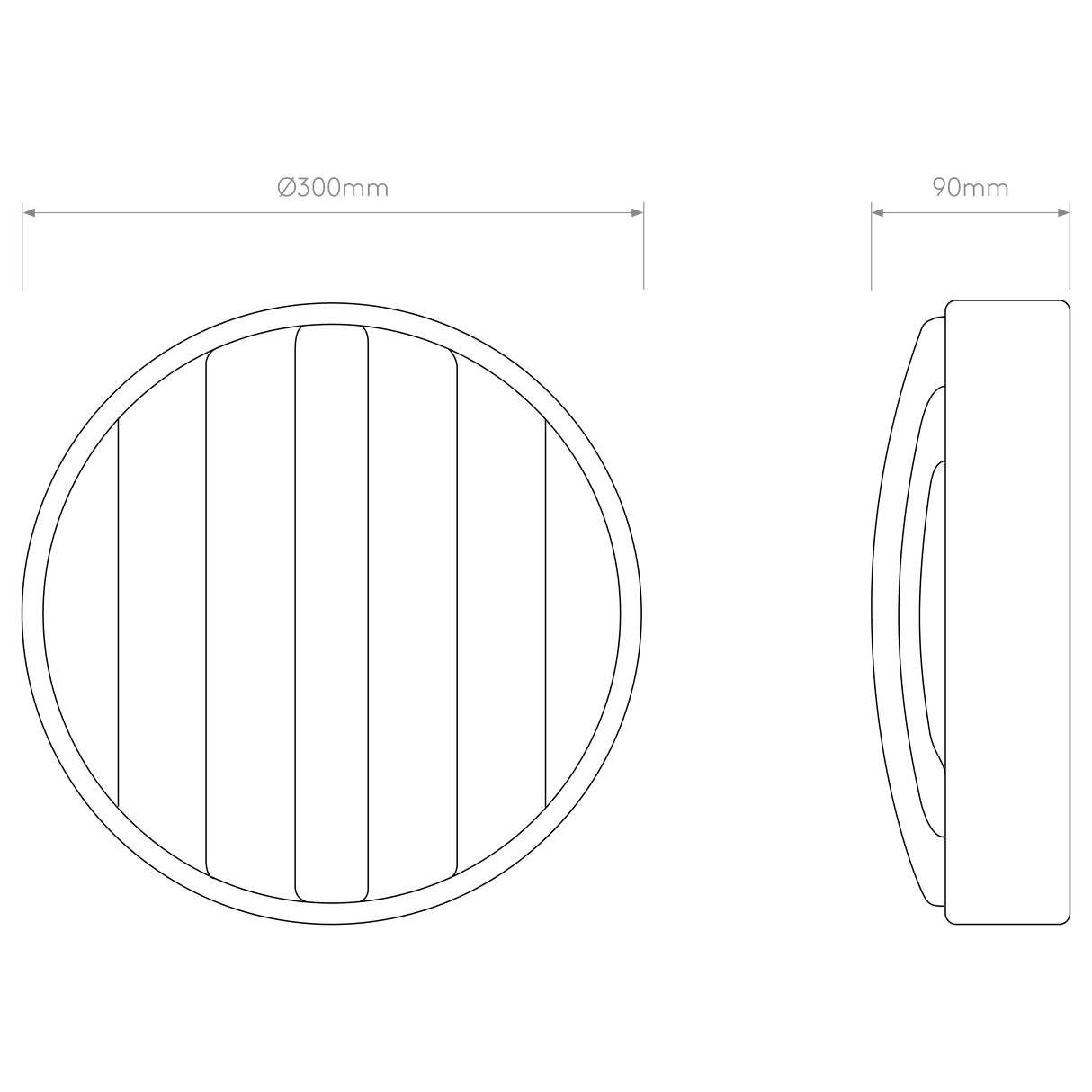 Astro Montreal Round 300 Brushed Stainless Steel Outdoor Wall Light