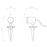 Astro Bayville Spike Spot Textured Black Outdoor Spotlight