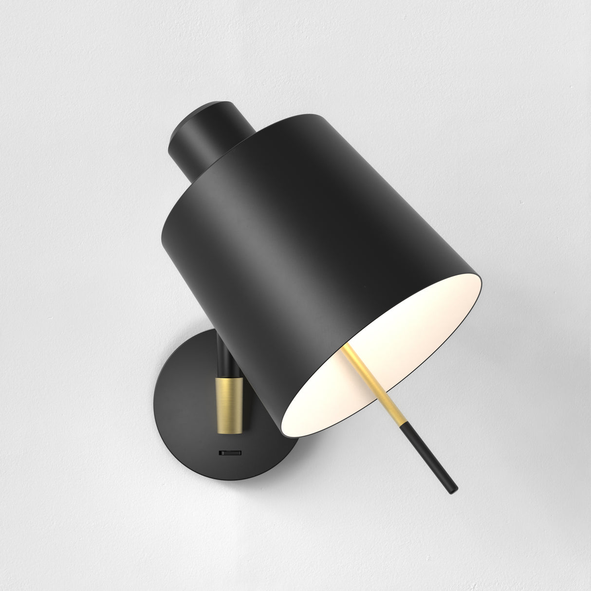 Astro Edward Wall Base Switched Matt Black Interior Wall Light