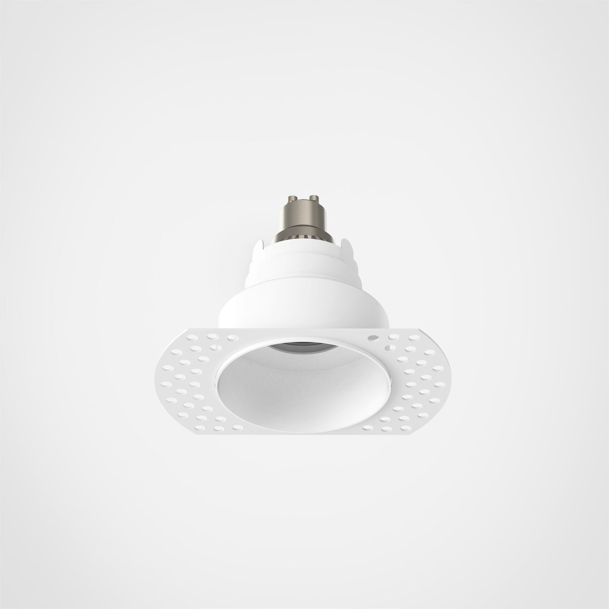 Astro Trimless Slimline Round Fixed Fire-Rated IP65 Matt White Bathroom Downlight