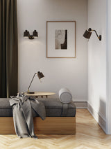 Astro Edward Twin Base Matt Black Interior Wall Light