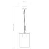 Astro Homefield Pendant 240 Natural Brass Outdoor Pendant Light