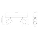 Astro Ascoli Twin Textured White Interior Spotlight