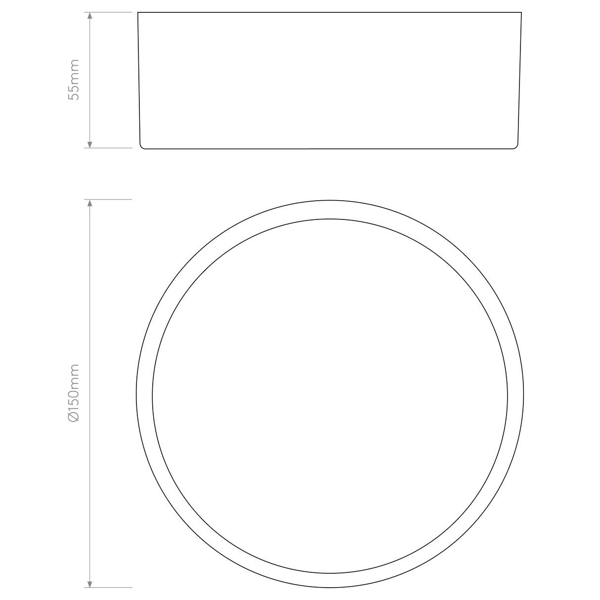 Astro Kea 150 Round Textured Black Outdoor Wall/Ceiling