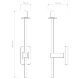 Astro Tacoma Single Grande Polished Chrome Bathroom Wall Light