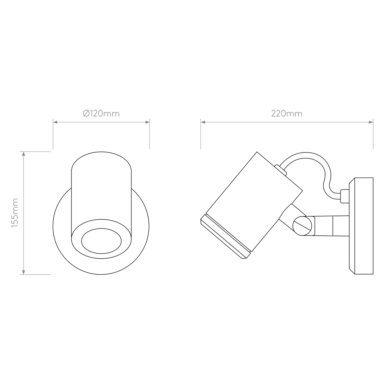 Astro Jura Single Spot Solid Brass Outdoor Spotlight