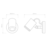 Astro Jura Single Spot Solid Brass Outdoor Spotlight