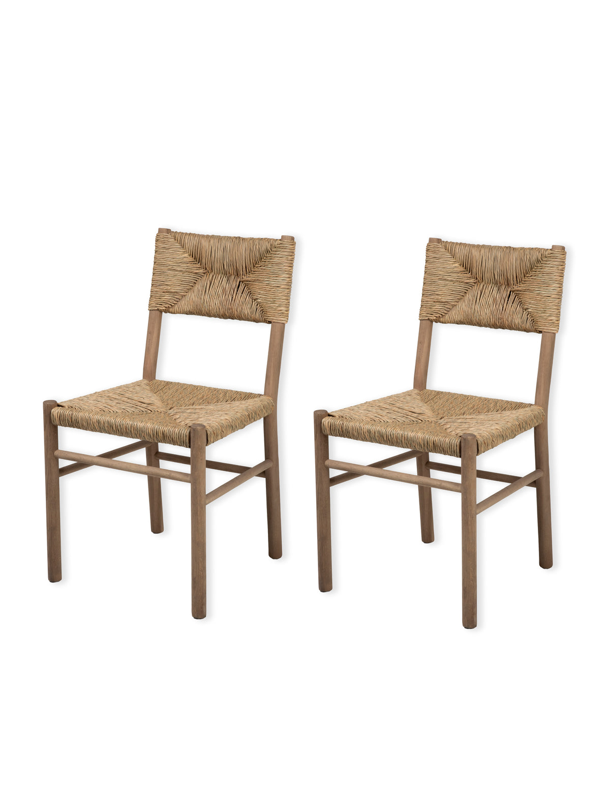 Garden Trading Wixford Dining Chair Oak Wood, Natural, Set of 2