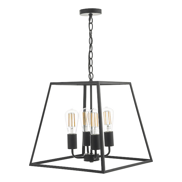 Dar Academy 4 Light Lantern Black –  from Amos Lighting + Home