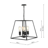 Dar Academy 4 Light Lantern Black –  from Amos Lighting + Home