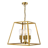 Dar Academy 4 Light Lantern Natural Brass –  from Amos Lighting + Home