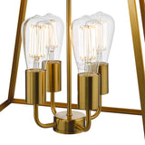 Dar Academy 4 Light Lantern Natural Brass –  from Amos Lighting + Home