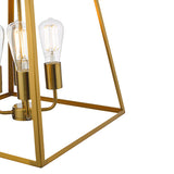 Dar Academy 4 Light Lantern Natural Brass –  from Amos Lighting + Home