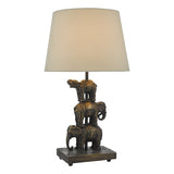 Dar Alina Elephant Table Lamp Antique Bronze with Shade –  from Amos Lighting + Home