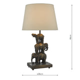 Dar Alina Elephant Table Lamp Antique Bronze with Shade –  from Amos Lighting + Home