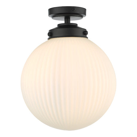 Dar Alrik Flush Bathroom Ceiling Light Matt Black –  from Amos Lighting + Home