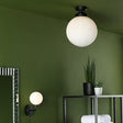 Dar Alrik Flush Bathroom Ceiling Light Matt Black –  from Amos Lighting + Home