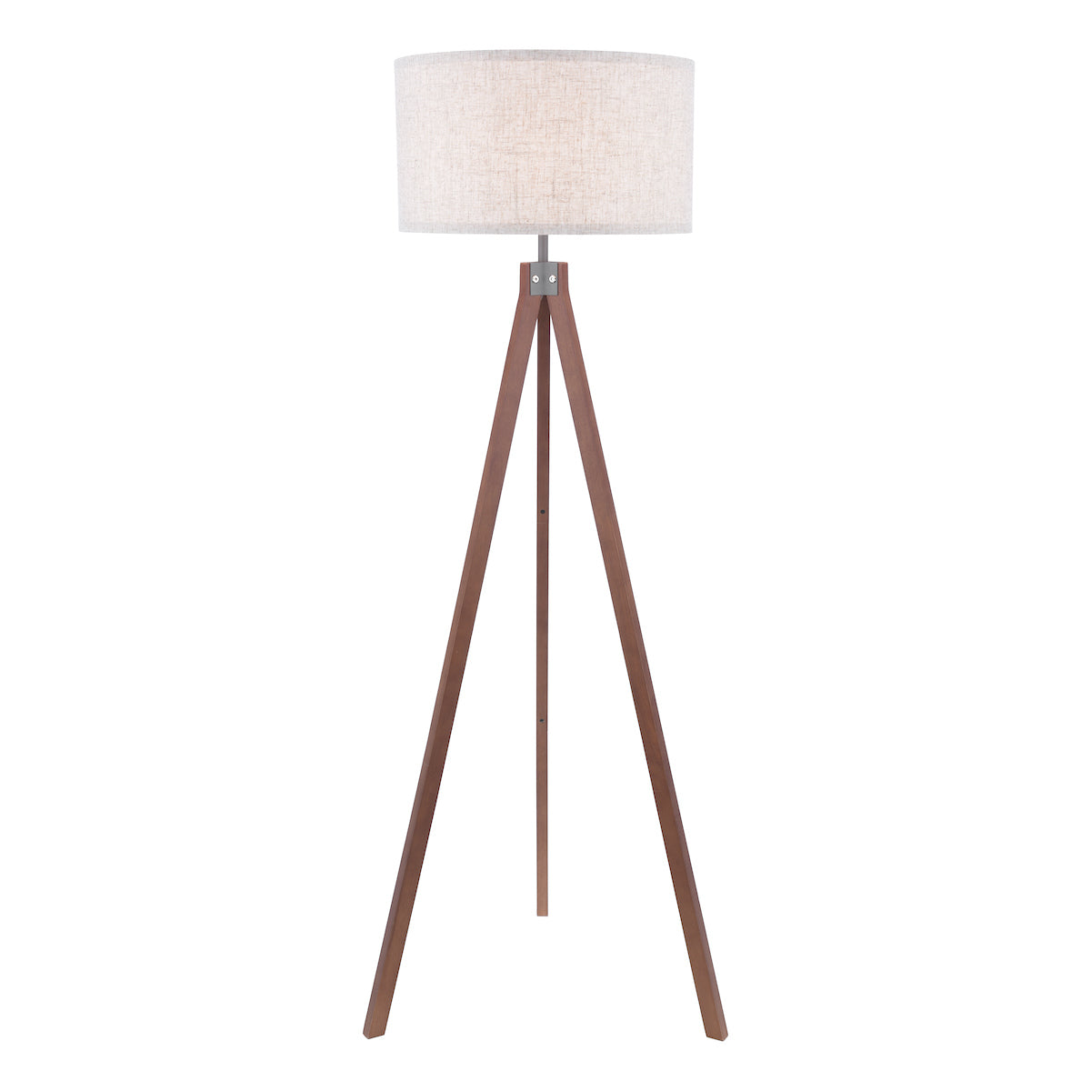 Dar Armitage Tripod Floor Lamp Dark Wood With Shade –  from Amos Lighting + Home