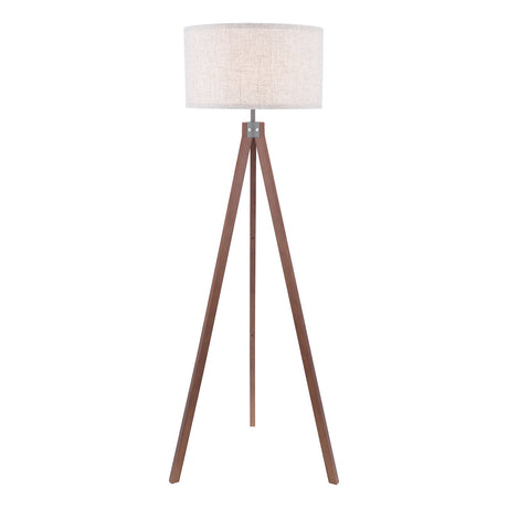 Dar Armitage Tripod Floor Lamp Dark Wood With Shade –  from Amos Lighting + Home