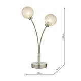 Dar Avari Table Lamp Satin Nickel & Frosted Glass –  from Amos Lighting + Home