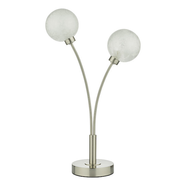 Dar Avari Table Lamp Satin Nickel & Frosted Glass –  from Amos Lighting + Home