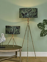 Dar Bamboo Easy Fit Small Shade Green Leaf Print –  from Amos Lighting + Home