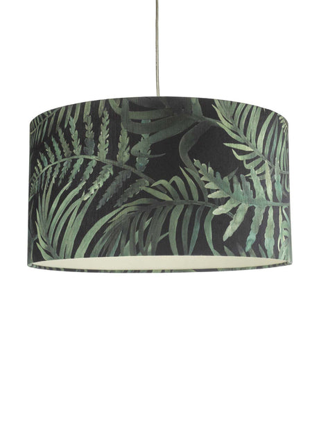 Dar Bamboo Easy Fit Small Shade Green Leaf Print –  from Amos Lighting + Home