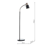 Dar Bond Floor Lamp Black & Copper –  from Amos Lighting + Home