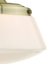 Dar Caden Semi Flush Bathroom Ceiling Light Antique Brass –  from Amos Lighting + Home