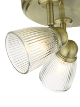 Dar Cedric 3 Light Bathroom Spotlight, Antique Brass IP44 –  from Amos Lighting + Home