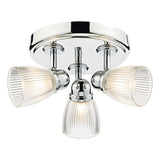 Dar Cedric Bathroom 3 Light Spotlight Polished Chrome Glass IP44 –  from Amos Lighting + Home