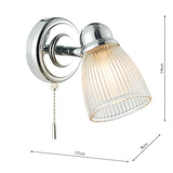 Dar Cedric Bathroom Spotlight Chrome IP44 –  from Amos Lighting + Home